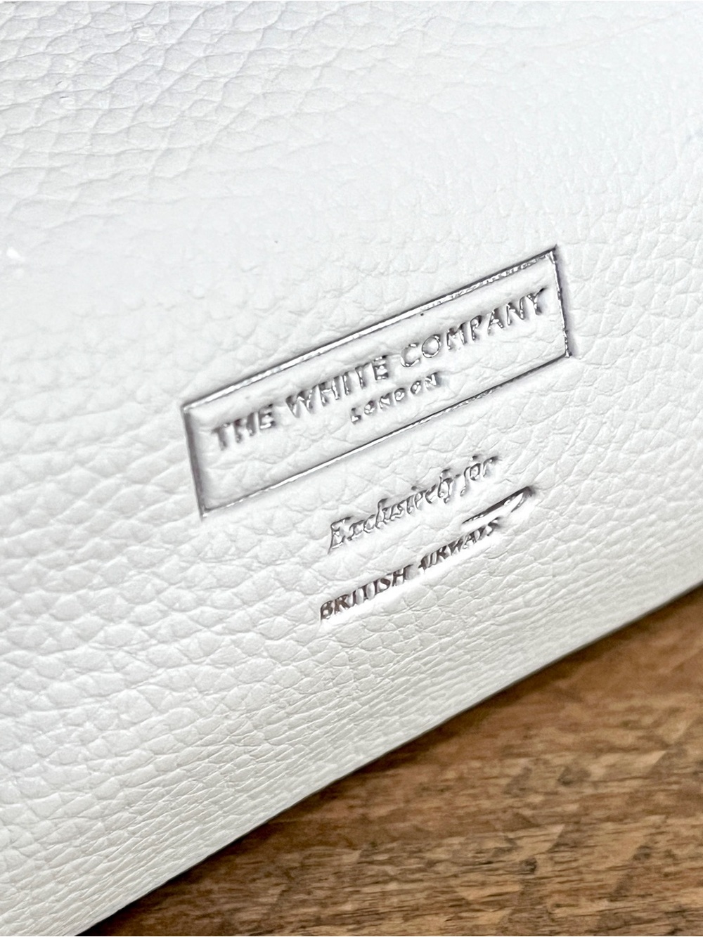 British Airways Club World The White Company London White Travel Amenity Bag New